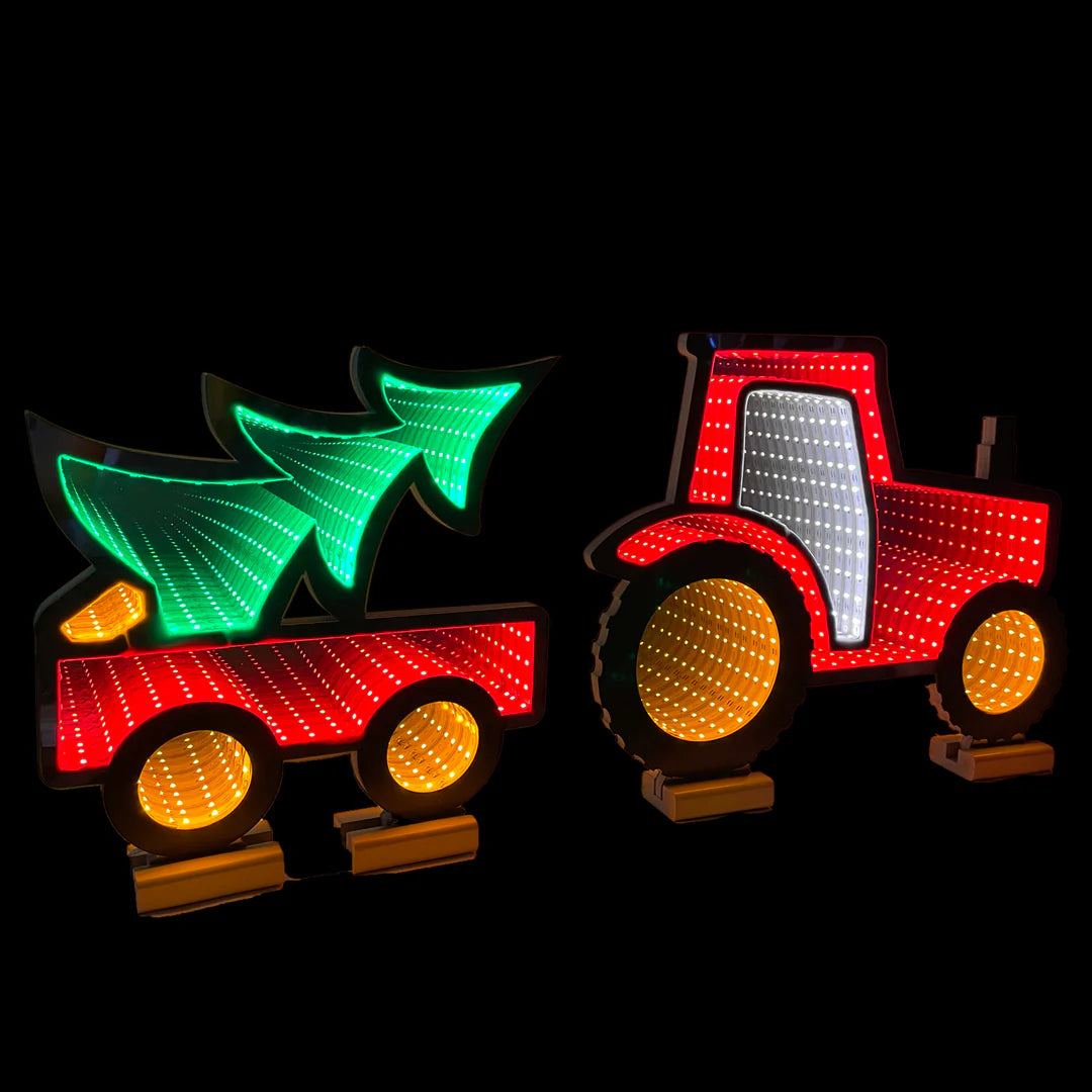 70cm Infinity Mirror Tractor and TrIler