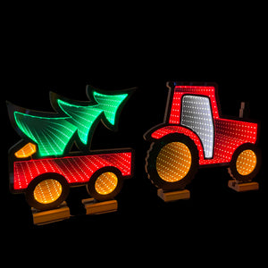 70cm Infinity Mirror Tractor and TrIler